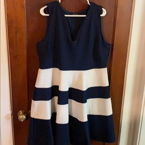 Navy striped dress